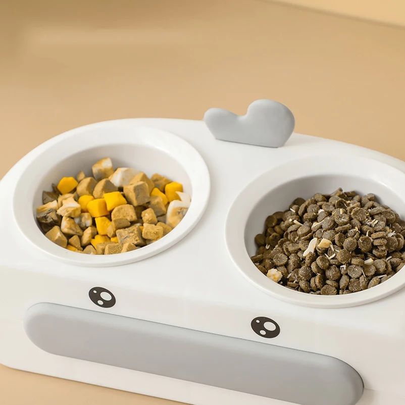 Elevate Your Pet's Dining Experience with the Duck Design Pet Double Feeding Bowl