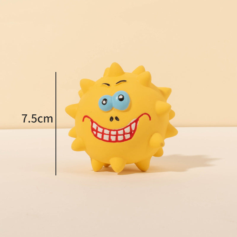 Squeaky Ball Dog Natural Latex Rubber Toy