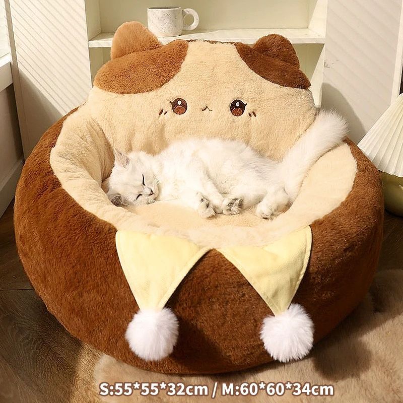 Winter Warm Deep Sleep Soft Cushion Pet Bed