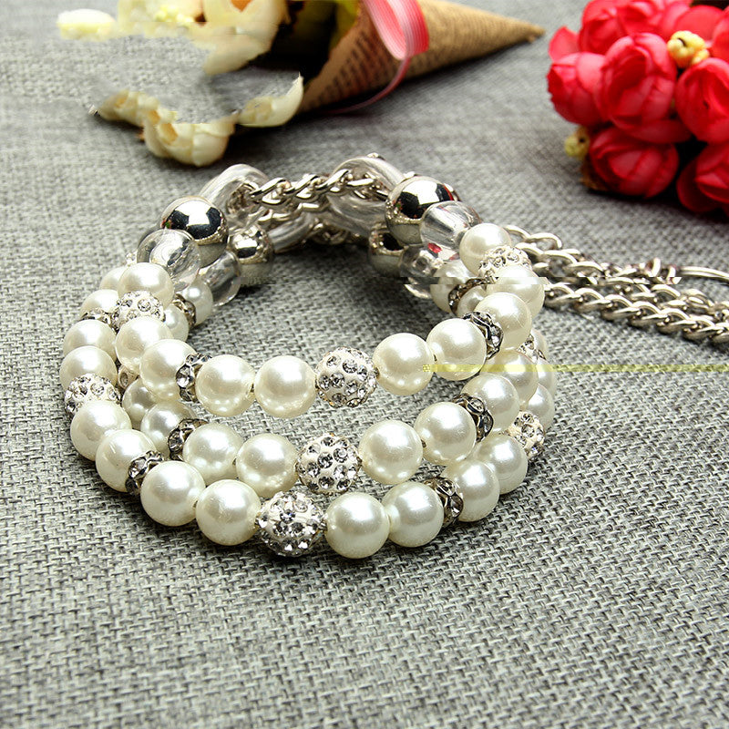 Pet pearl collar leash