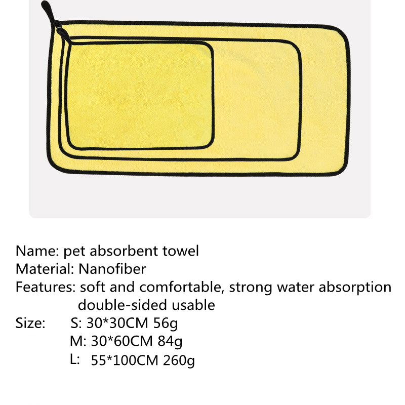 Pet Absorbent Multi-size Bath Towel