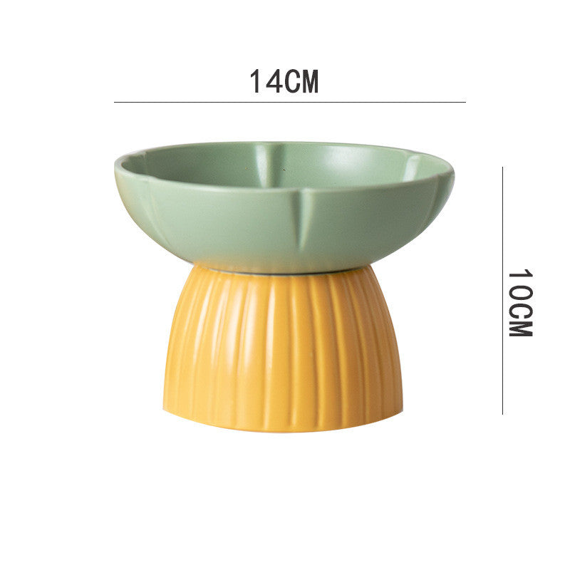 Pet Candy Color Feeding Ceramic Bowl