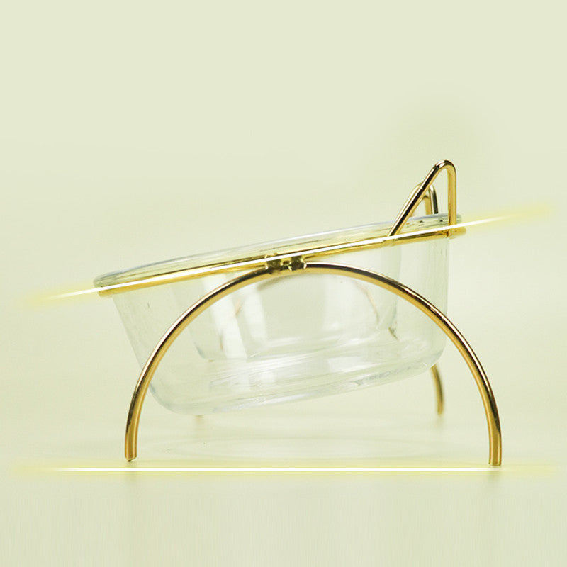 Glass Dish Feeder Pet Food Bowls