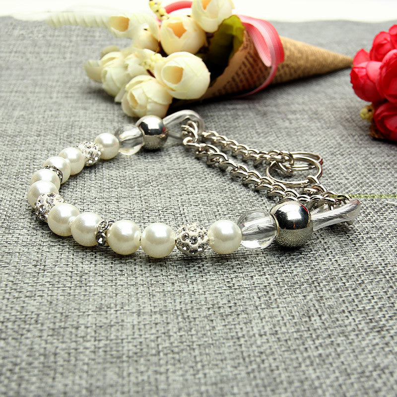 Pet pearl collar leash