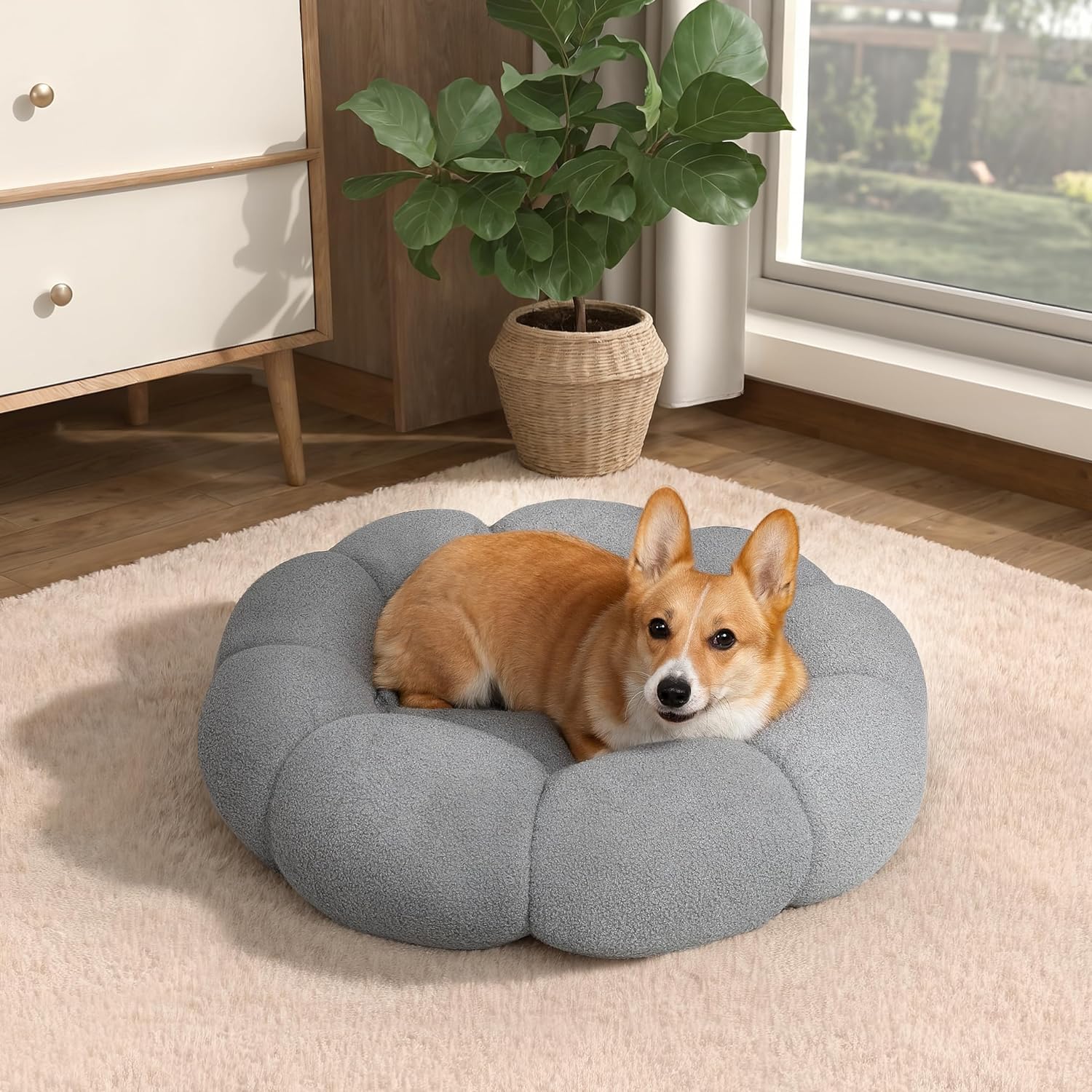 Calming Washable Pet Round Bed