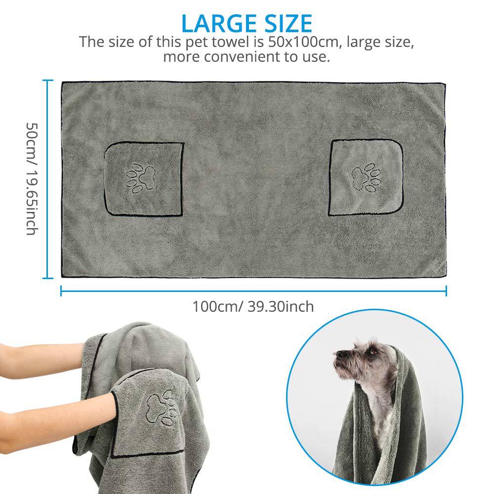 Super Absorbent Large Dog Bath Towel