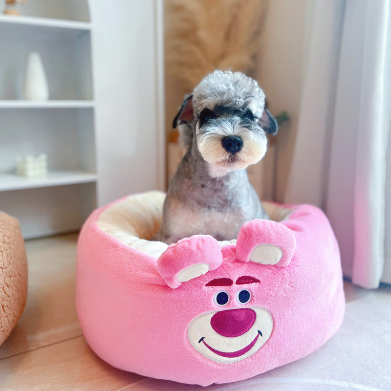 Universal Winter Plush Pet Round Bed