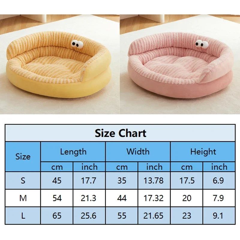 Modern Solid Color Soft Warm Pet Bed