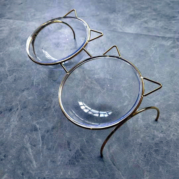 Glass Dish Feeder Pet Food Bowls