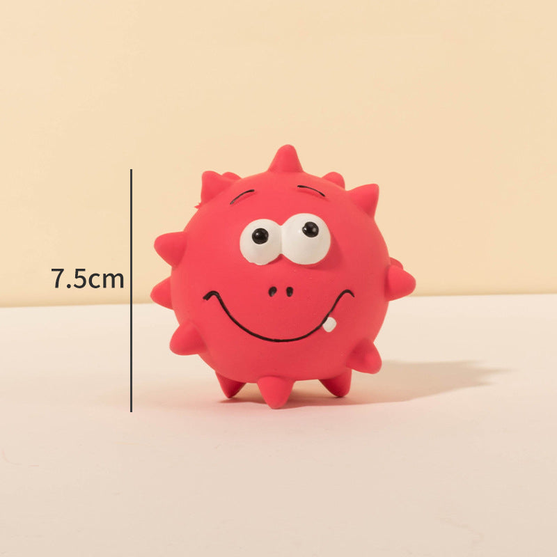 Squeaky Ball Dog Natural Latex Rubber Toy
