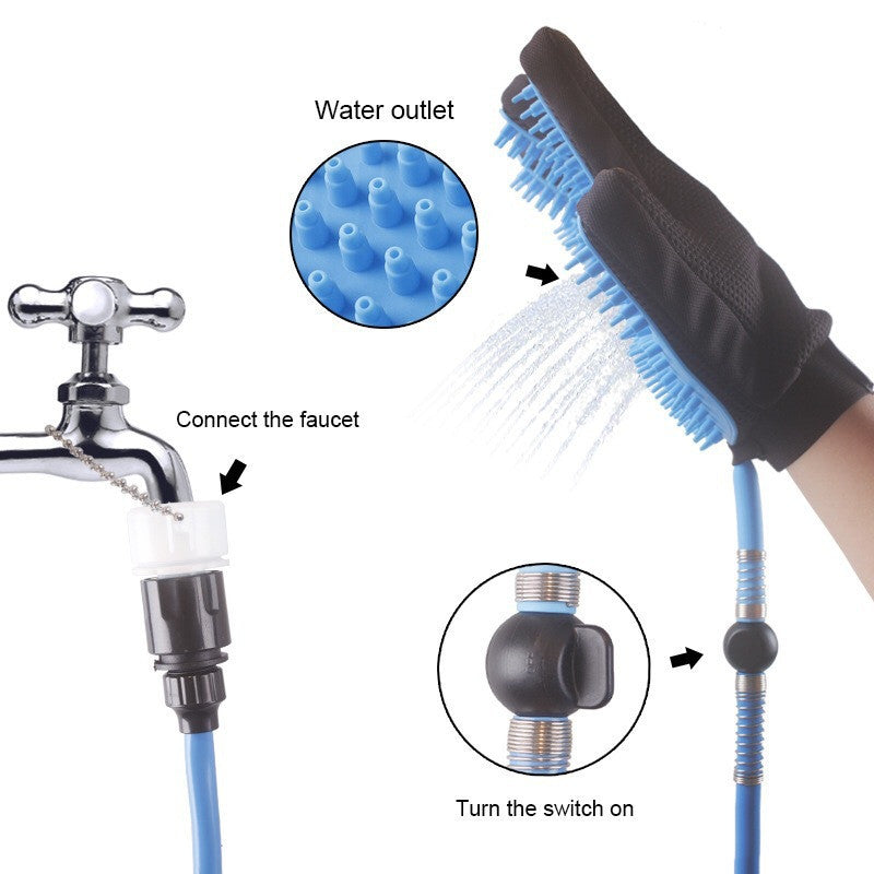 Pet Five-fingered Bath Massage Brush