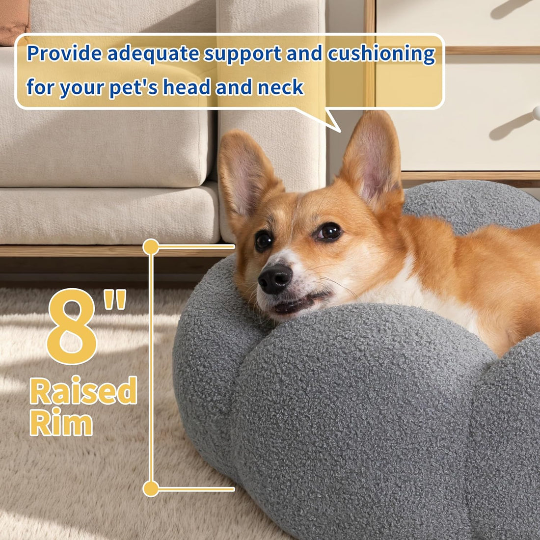 Calming Washable Pet Round Bed