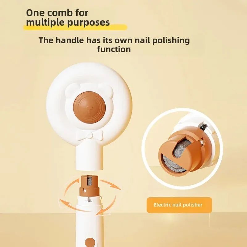 Rechargeable Two-In-One Pet Nail Trimmer Comb